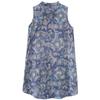 Retro Modified Disc Button Cheongsam Skirt Loose Slimming Sleeveless Printed Dress