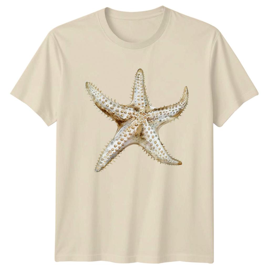 Starfish Watercolour TShirt Beach Birthday Gift For Him And Her