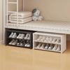 Space Saving Shoe Cabinet Large Capacity Shoe Storage Shelf Bed Bottom Shoe Organizer  Entryway
