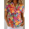Women's Shirt Short Sleeve Floral Graphic Vintage Tropical Stylish Shirt Collar Regular Tops Daily Blue Yellow Pink Red Sky Blue Summer Spring