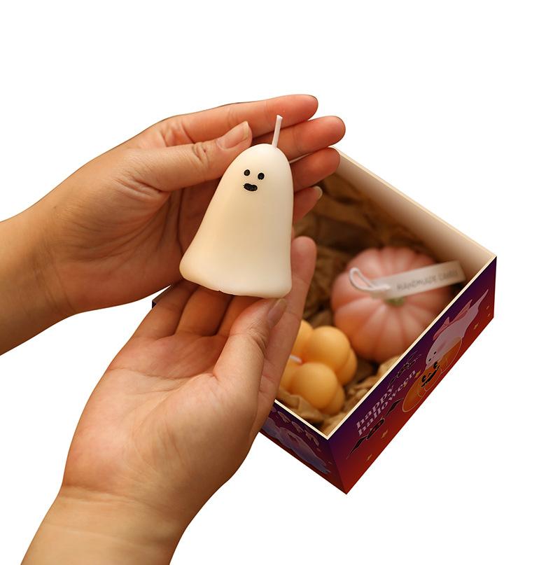 Christmas Halloween Decor Gift Home Fragrance Aromatherapy Cute Scented Candles 3Pcs Set