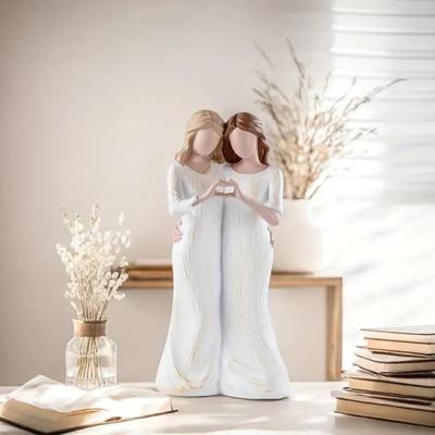 Angel Ornament Decorative Resin Craft Mother Day Love Statue Home Living Room Bedroom