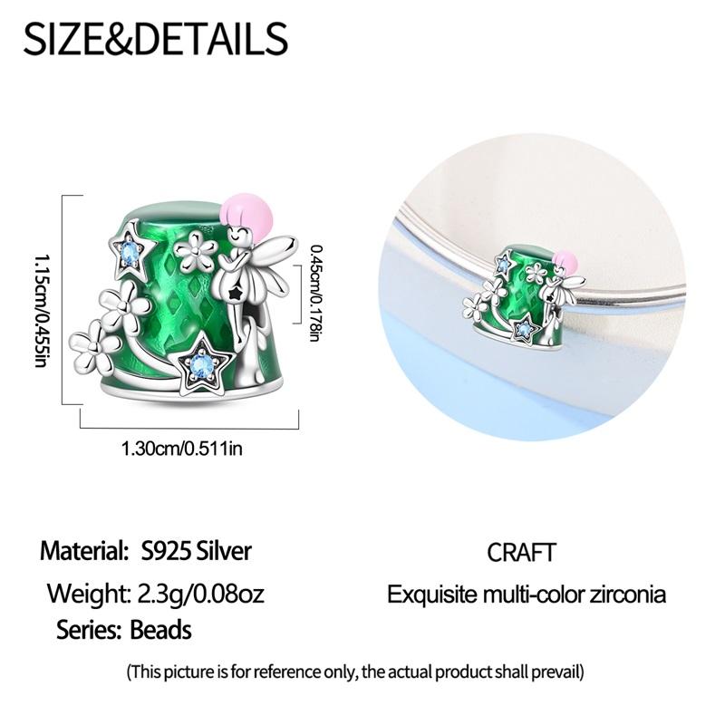 copper Flower Fairy Bead Charms Forest Elf Fairy Charm Bead Charms Compatible With 3mm Women Bracelets Do It Yourself Accessories Gift Fine Jewellery