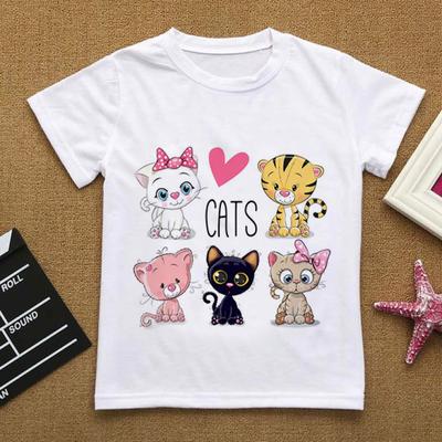 Casual crianças topos bonito menina t nova harajuku verão moda crianças camiseta winnie the pooh dos desenhos animados menina t camisa novidade desig
