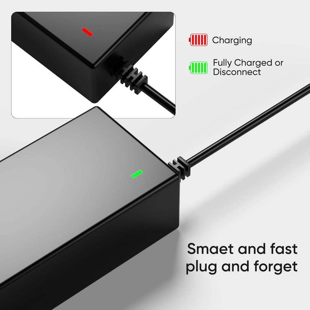 42V 2A Battery Charger Universal 5 Plugs Power Supply Adapter For 36V Lithium Battery, DC Plug With 8Mm 3 Prong /12Mm 3 Prong /8Mm RCA/3-Pin Male XLR
