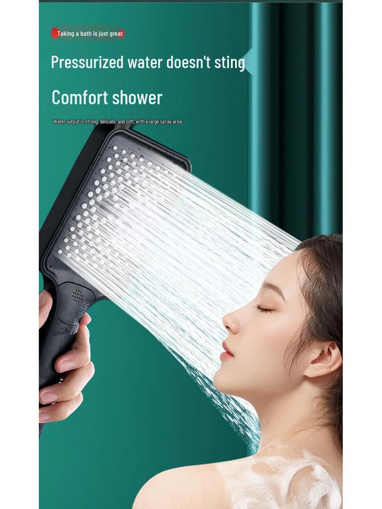 High-Pressure Rainfall Handheld Shower Head Set for Home Bathing
