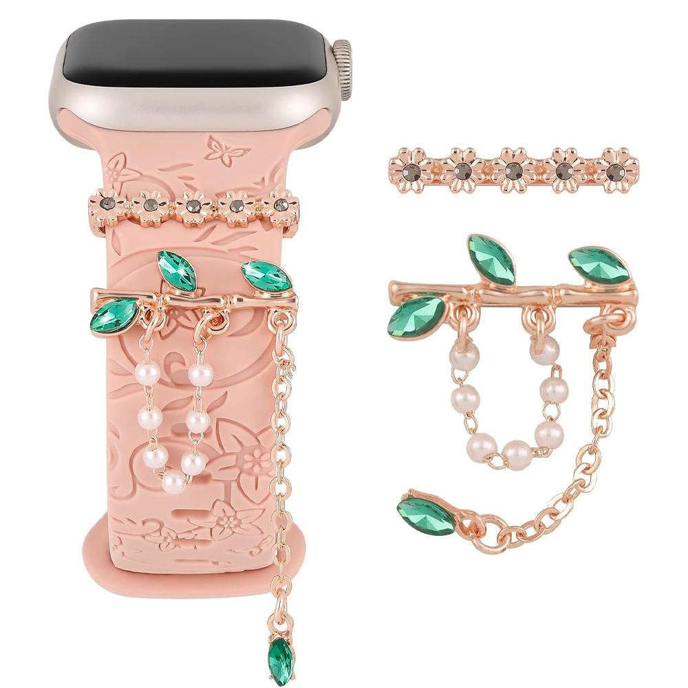 Charms for Apple Watch Band Series 11 10 9 8 7 6 SE 42 40 49 41 45 44 mm Decorative Ring Galaxy Watch 4 5 6 7 Strap Accessories