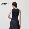 ONLY Women's 2026 Spring Contrast Embroidery U-Neck Sleeveless T-Shirt
