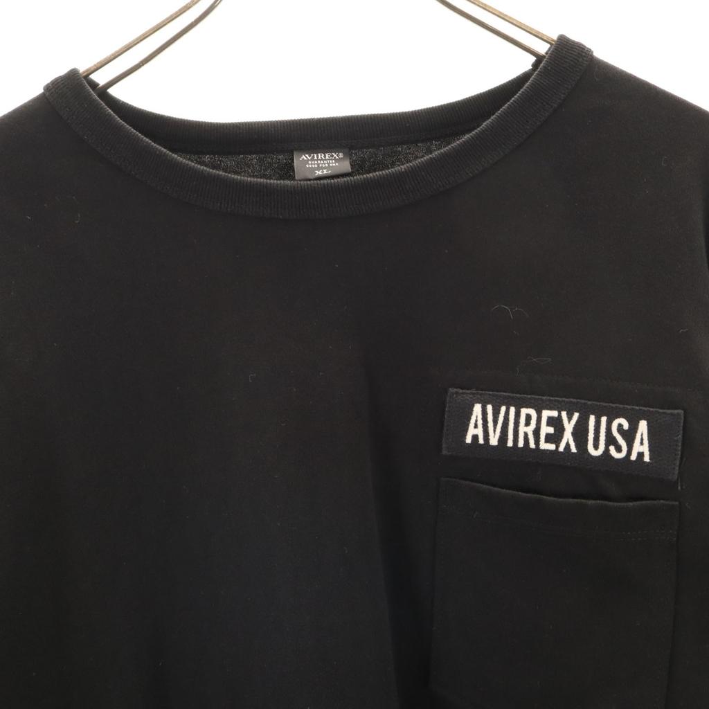 AVIREX Long Sleeve T-shirt XL Black Ron T Men's Used