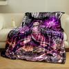 Fiery purple energy surrounds the character, emphasizing power and action. for all seasons blanket lunch break throw gift