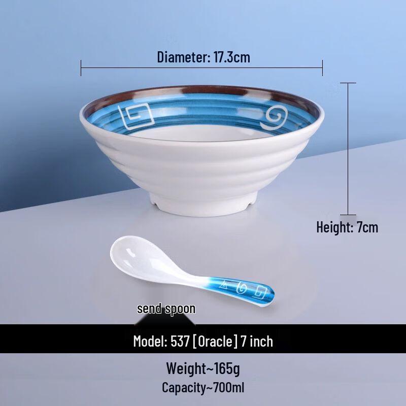 Commercial Melamine Noodle and Soup Bowls 7 inch