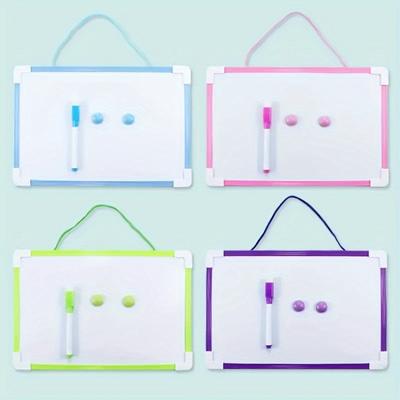 1er-Pack Doppelseitige Magnetische Whiteboard-Inklusive 2 Markern Magneten,Wandmontage für Zuhause/Büro/Klassenzimmer,Leicht zu Reinigende PVC-Oberfläche