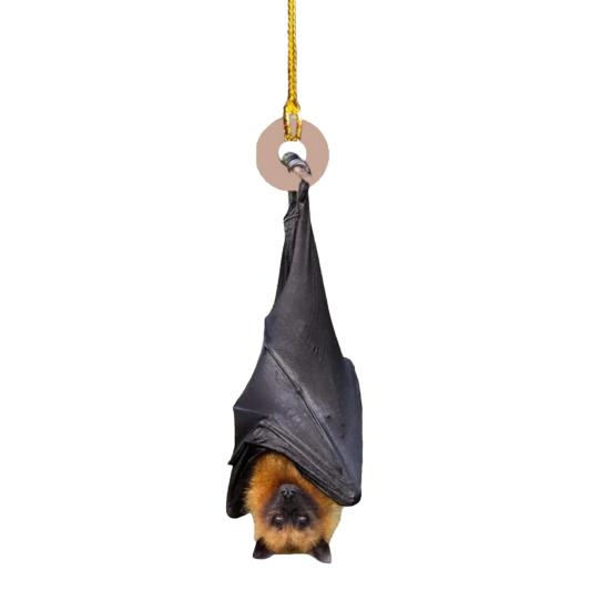 

Bat Christmas Ornament Gothic Hanging Bat Tree Decoration Realistic Upside-Down Bat Christmas Tree Ornament for Holiday Home Decor 1pc