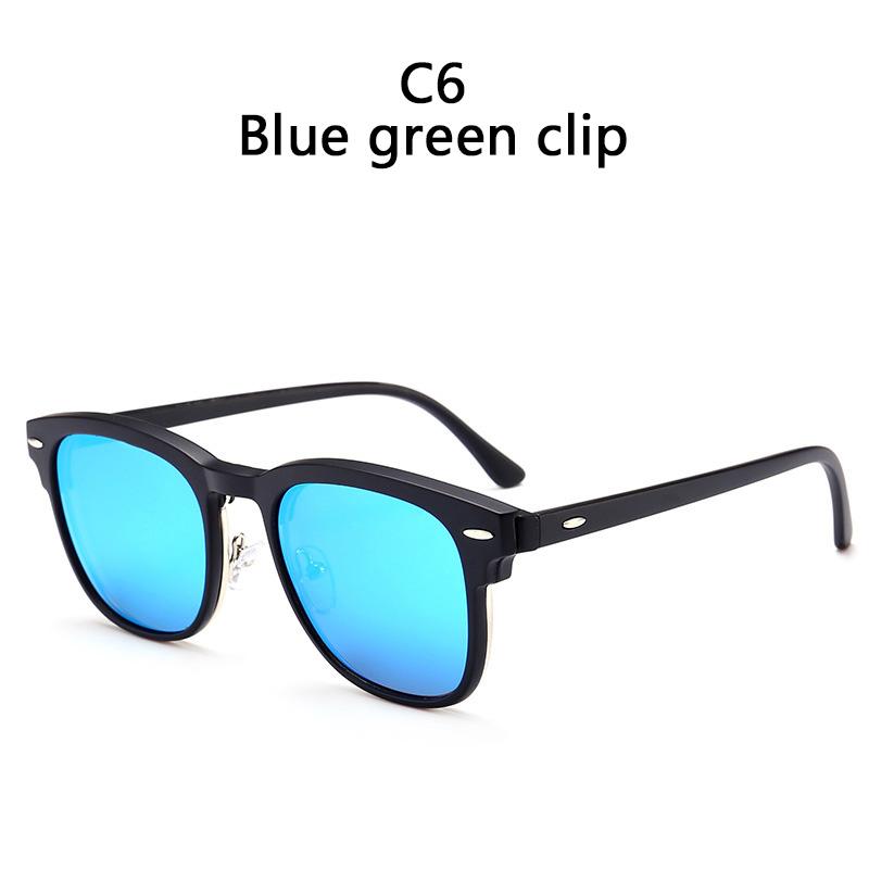 Polarized Sunglasses Men Women 5 In 1 Magnetic Clip On Glasses Optical Prescription Eyeglass Frames Magnet Clips