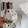 Korean Style Embroidery Lace Headband Floral Rhinestone Hair Band Sweet Bow Hair Rope  Headwear