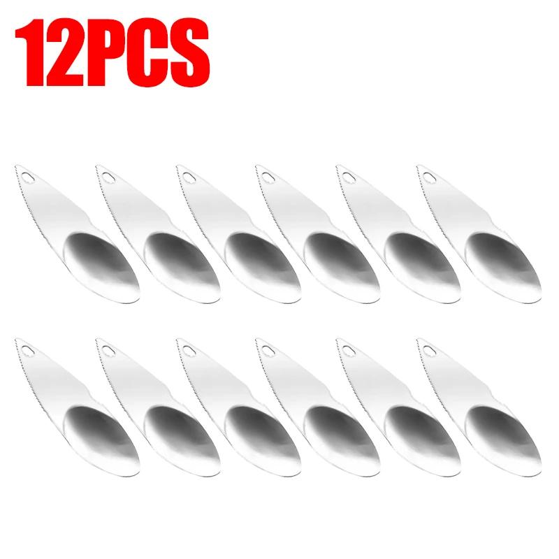 Cortador de kiwi de acero inoxidable, pelador de aguacate, cuchillo pelador, cuchara para excavar kiwi, cuchara para cortar frutas, herramientas, accesorios de cocina