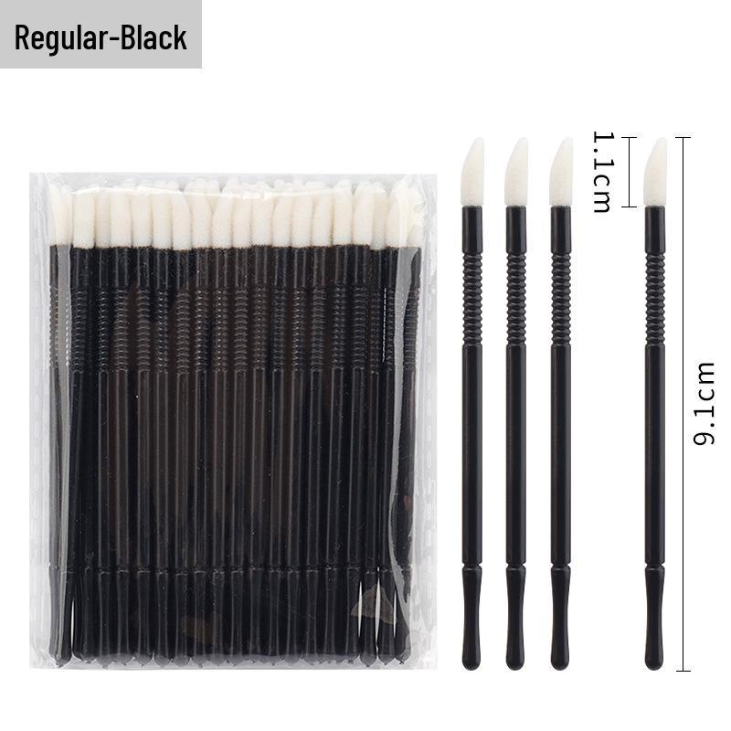 Compact Disposable Spiral Lip Brush - Portable Mini Cotton Swab for Lipstick & Gloss Application