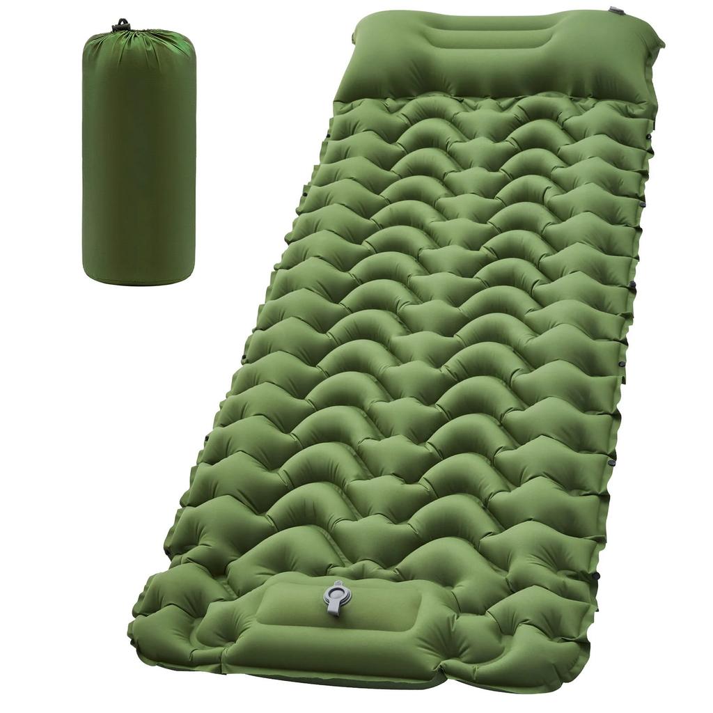 Customised Inflating Camping Air Mattress Foot Pump TPU Ultralight Sleeping Mat TPU Folding Sleeping Pad for Hiking Tent Outdoor