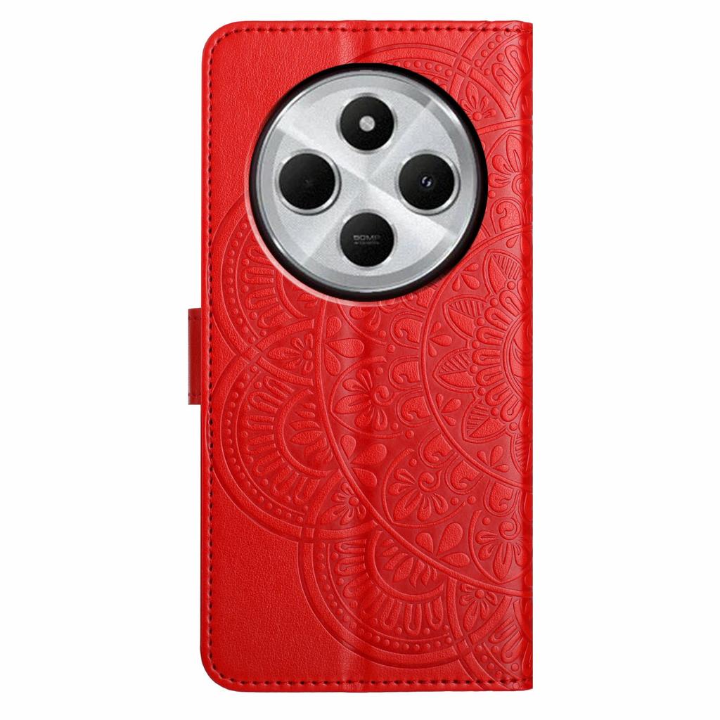 For Xiaomi Poco C75 4G/Redmi 14R 5G/14C 4G Leather Case with Card Slots Mandala Pattern Phone Cover Stand