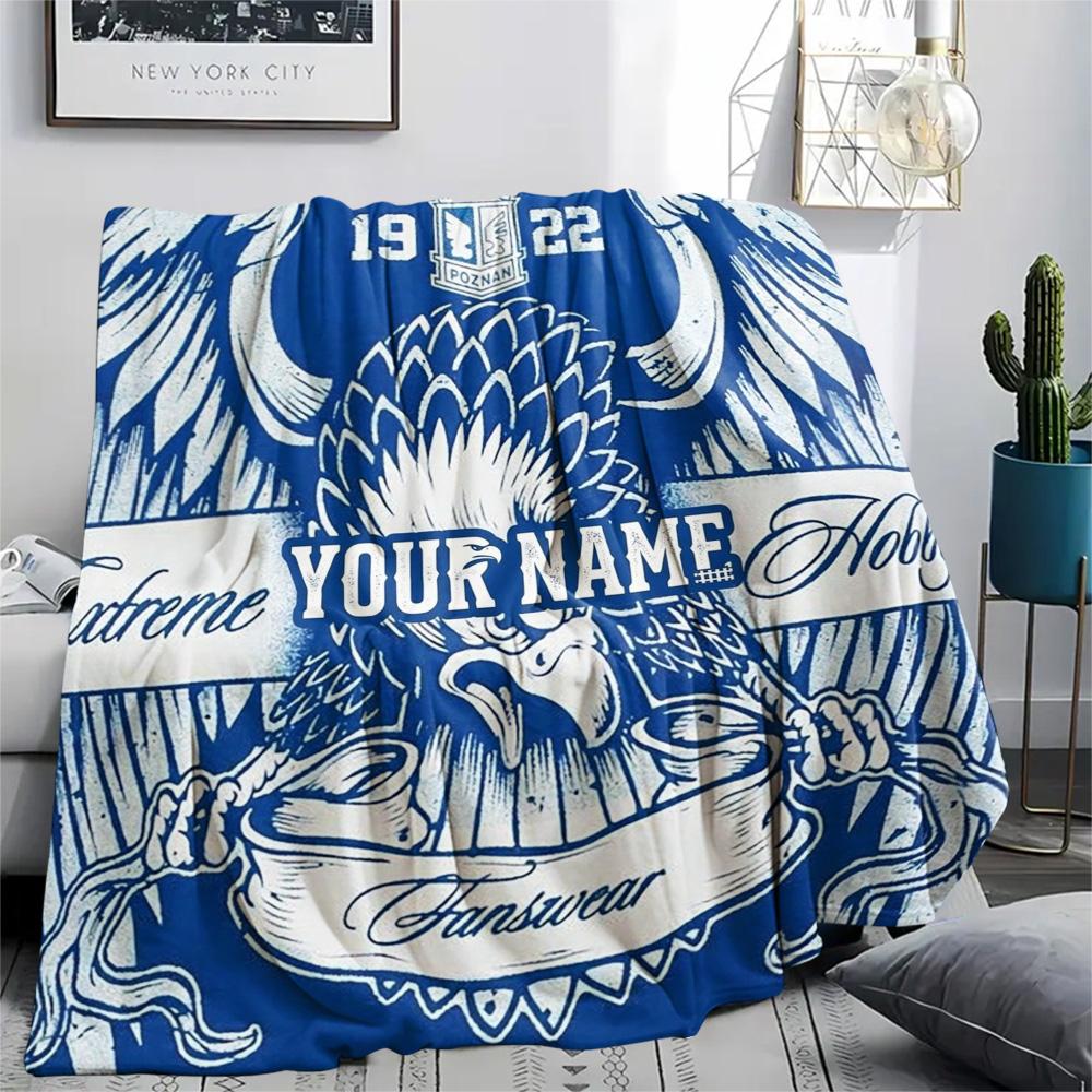 1PC Eagle Crest Custom Name Custom Name Patterned Flannel Blanket Suitable For All Seasons For Home Decor Warmth And Comfort Gifts Holiday Present