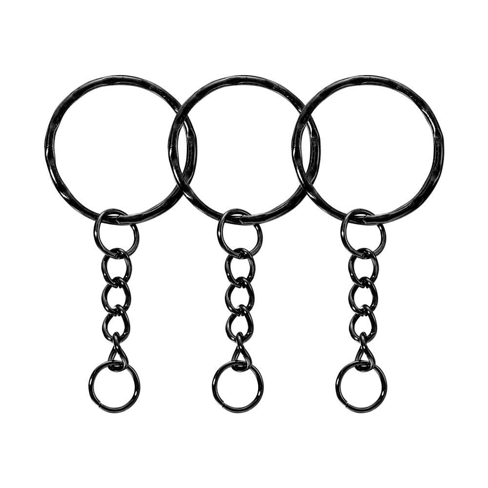 

20/50Pcs Key Ring Key Chain Round Split Keyfob Keyrings with Jump Ring for DIY Keychain Pendants Jewelry Making Accessories 25mm x 20Pcs