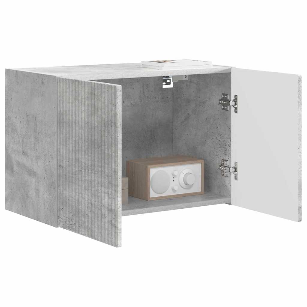 Wall Mounted TV Cabinet Concrete Grey 59.5 x 31 x 40 cm Particleboard