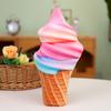 3D Sweet Ice Cream Pillow Simulated Ice Cream Cushion Car Waist Support Cushion Soft Plush Stuffed Doll Toys Creative Pillow