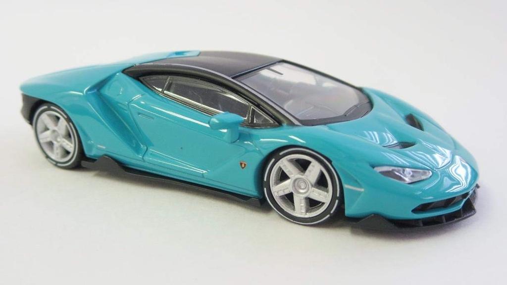 Bunka Original Scale Mini Car Series Lamborghini Centenario Finished Product 1/64 Blue/Black