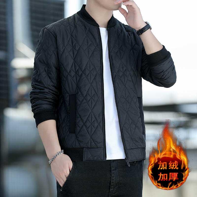 

Мужской свитер Осень и Зима Новый Стойка Воротник Цветовая Блокировка Бархатная Куртка-свитер L чёрный