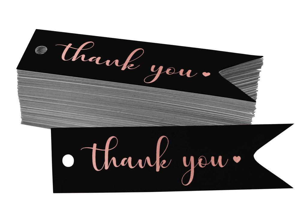 Inkdotpot Pack Of 100 Real Gold Foil Paper Tags Thank You Bridal Shower Favor Hang