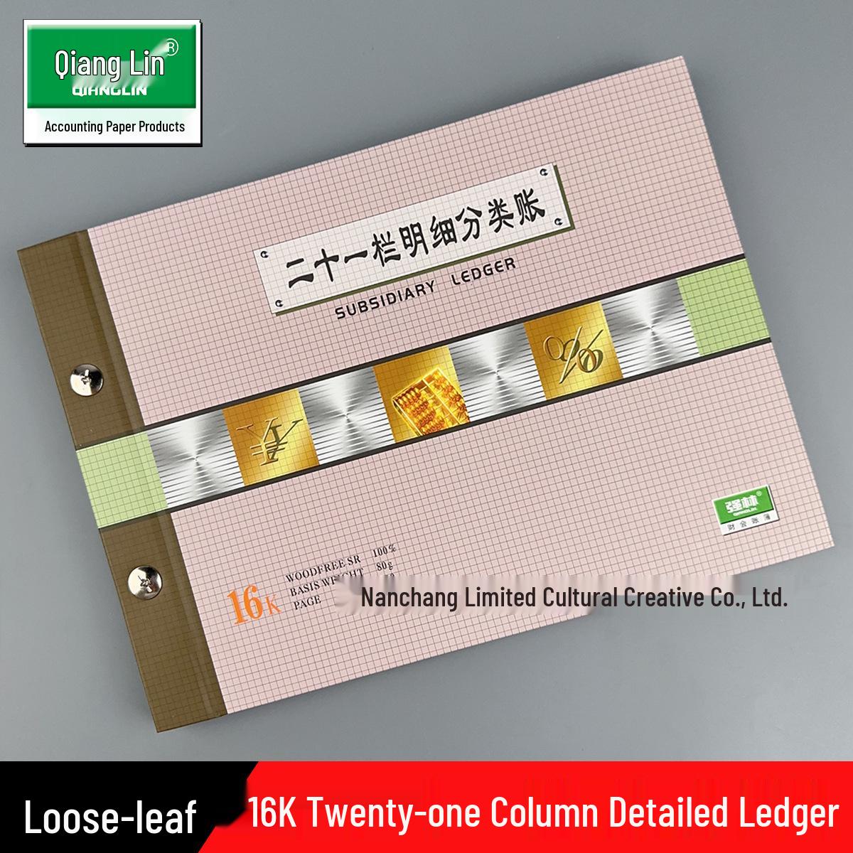 1621-16 Detailed 21-Column Classification Ledger 1