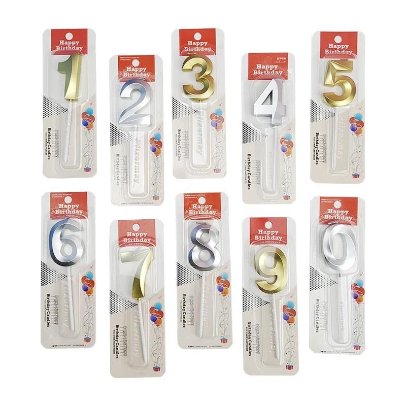 

Golden Number Birthday Candles Opera House Number Happy Birthday Candle Cake Decoration Party Gold Silver Creative Candles