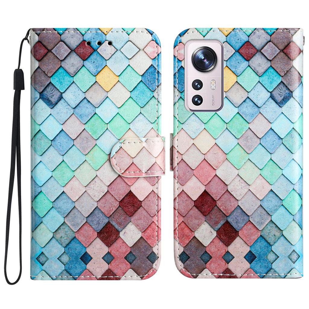 For Xiaomi 12 Pro 5G/12S Pro 5G/12 Pro (Dimensity) 5G Phone Case Pattern Printing PU Leather Flip Cover with Wallet