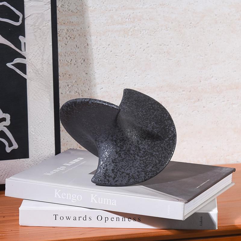 Ceramic Ornaments Geometric Semi-circles Intersect Circular Handicrafts Gyroscope Decorative Figurines Home Decoration