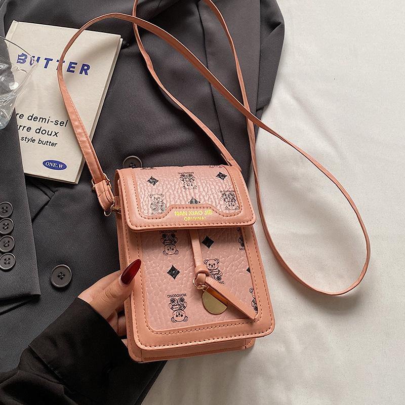 Premium Sense Niche Mobile Phone Bag Women's 2025 New Textured Shoulder Bag Summer Versatile Printed Messenger Bag