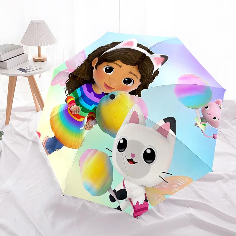 Fairy, Candyland Automatic Opening and Closing, 8 Rib Structure Portable Umbrella, Suitable for Men and Women In All Seasons Perfect Gift F