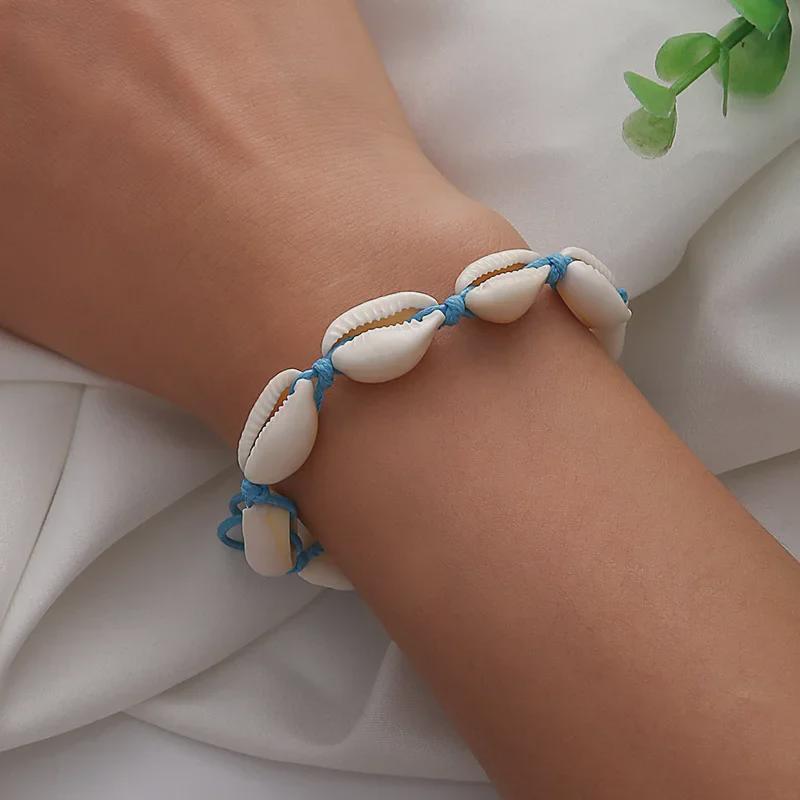 Cavigliera e Bracciale Regolabili in Stile Etnico Bohemien con Conchiglie - Accessori da Donna Cross-Border