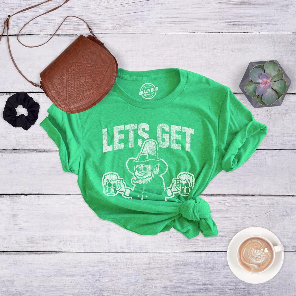 Let's Get Irish T-Shirt, Funny Leprechaun St. Patrick's Day Tee