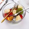Stainless Steel Fruit Fork Tableware Long Handle Fruit Stick Food Picks Two-tine Small Toothpick Kitchen Accessories
