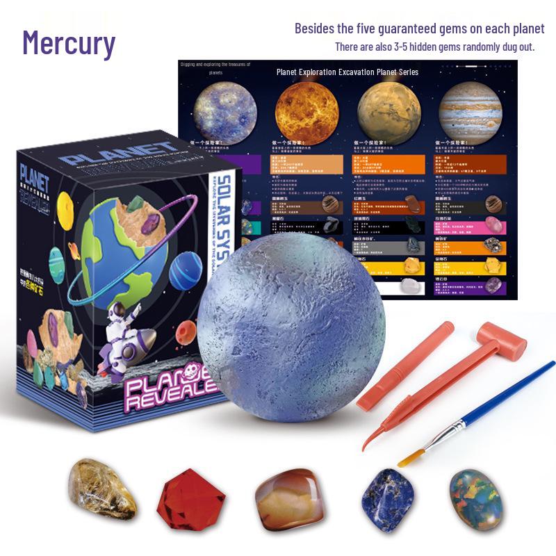 Planet Gem Archaeological Excavation Toy - Educational Treasure Hunt for Kids