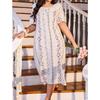 Plus Size Floral Nightgown for Women - Spring/Summer Comfortable Loose Pajama Dress