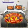 Set cu cuvertură și fețe de pernă Man Utd Decor Acasă Cadou de Ziua de Naștere (1 * husă de pilotă + 2 * fețe de pernă, fără miez)