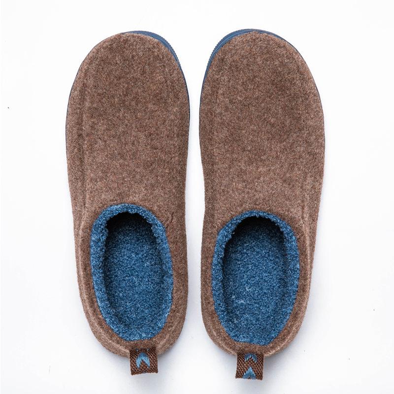Autumn and Winter Home Men and Women's Office Indoor and Outdoor Silent Non-slip Bag and Confinement Warm Cotton Slippers