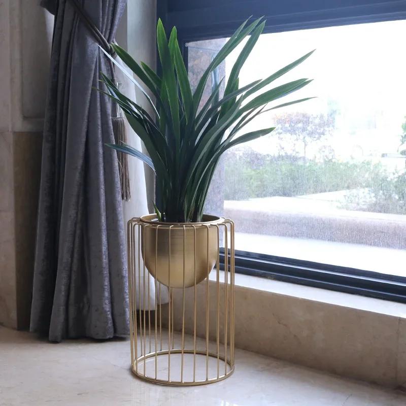 

Европейская подставка для цветов Кованое железо Круглая Напольная Зеленая подставка для цветочного горшка Хранение для гостиной на открытом воздухе Подставка для цветов в спальню