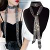 Trendy European And American Women's Accessories - Rhinestone Mesh Long Bib Scarf For Fashion-forward Layering And Streetwear Style"