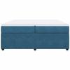Maison Exclusive - Dark Blue Bed Slat Base and Mattress 200x200cm Velvet