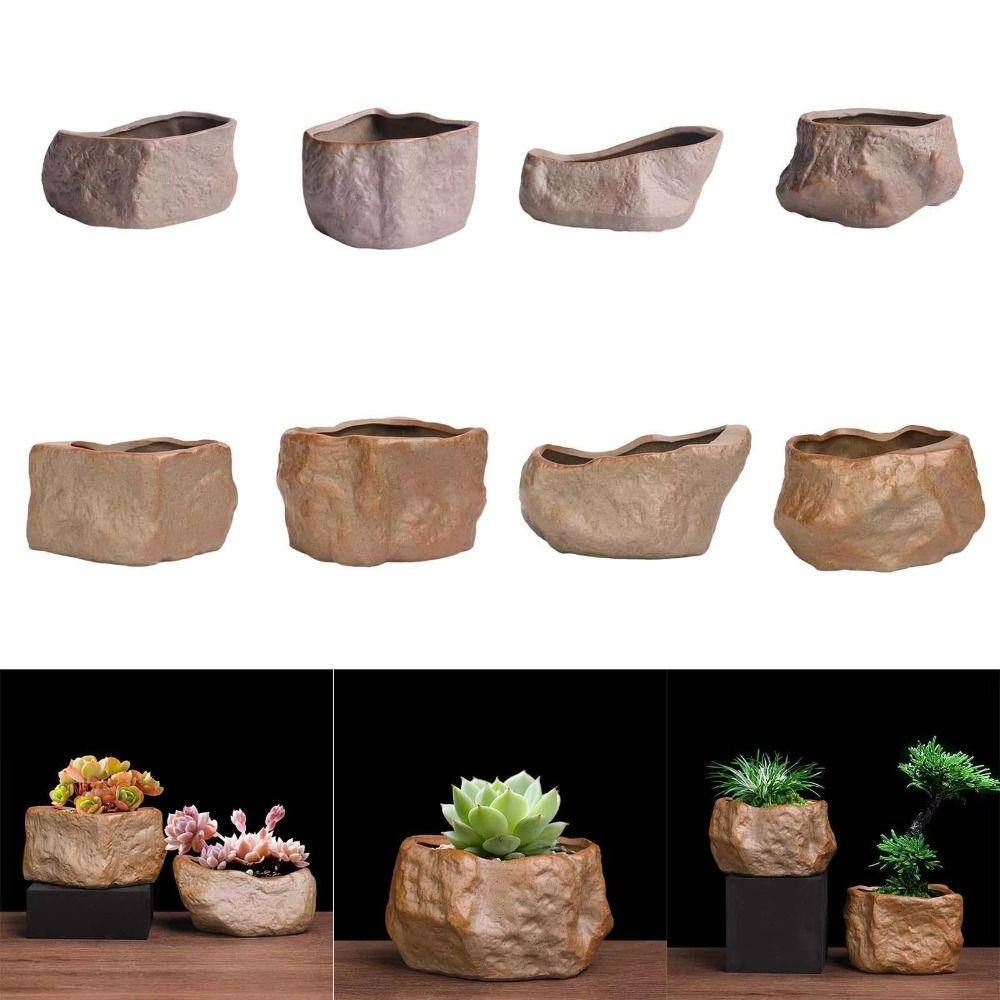Wear Resistant Succulent Plant Pots Ceramic Plants Growing Container  Home Decoration