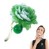 Brosche Anstecknadel Grüne Pfingstrose Harz Rostfrei Brosche Realistisches Aussehen Anzug Revers Kleid Abzeichen Schmuck Accessoire