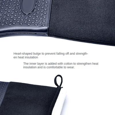 Extra Long BBQ Oven Gloves Quilted Liner Heat Insulation Heat Resistant Gloves Silicone Coating Non-Slip Microwave Gloves