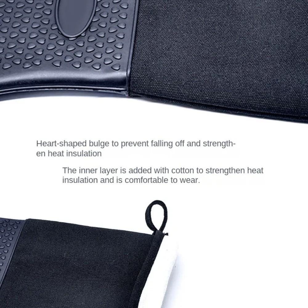 Quilted Liner Heat Resistant Gloves Heat Insulation Barbecue Mitts  Household Use